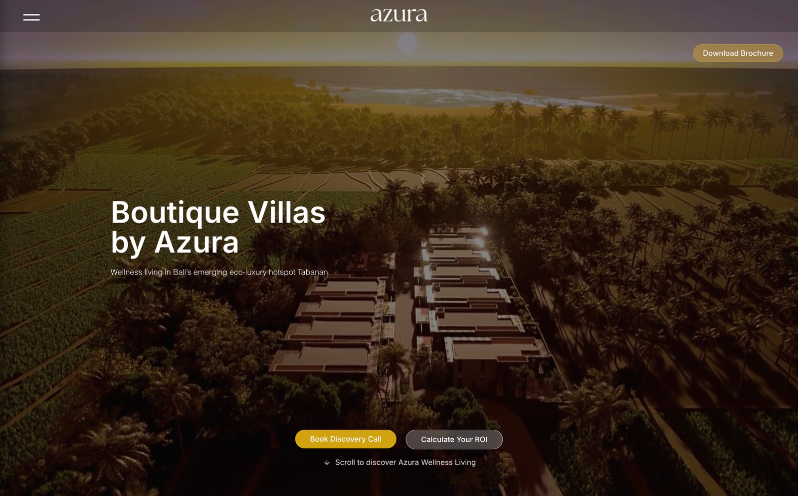 Azura Living website designed by Digital Movement