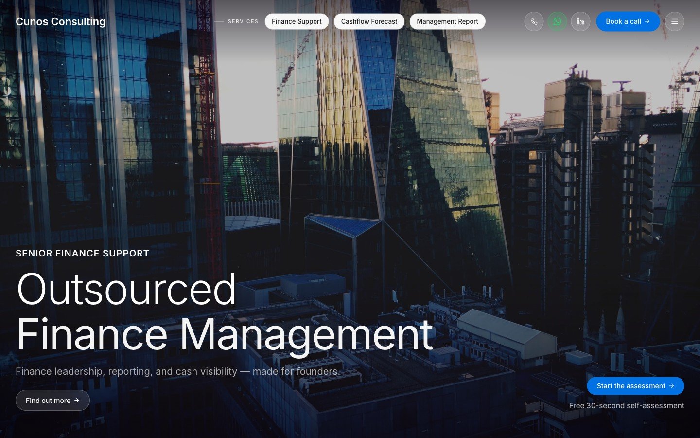 Cunos Consulting website designed by Digital Movement